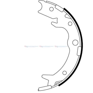 Bromsbandssats, parkeringsbroms från Autofrance