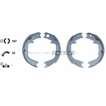 Bromsbandssats, parkeringsbroms från Autofrance