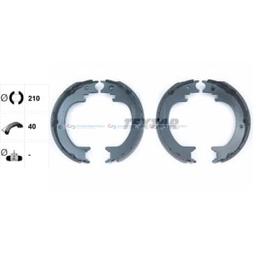 Bromsbandssats, parkeringsbroms