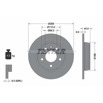 Bromsskiva AußenØ-268mm från Autofrance
