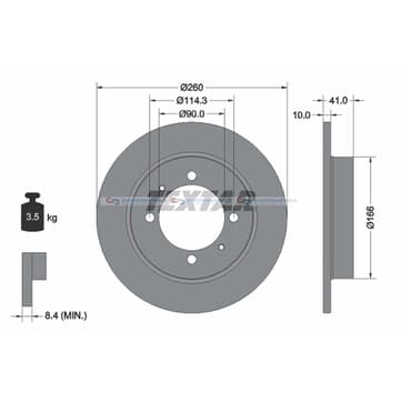 Bromsskiva AußenØ-260mm från Autofrance