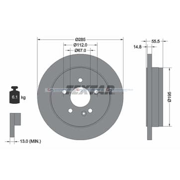 Bromsskiva AußenØ-285mm från Autofrance