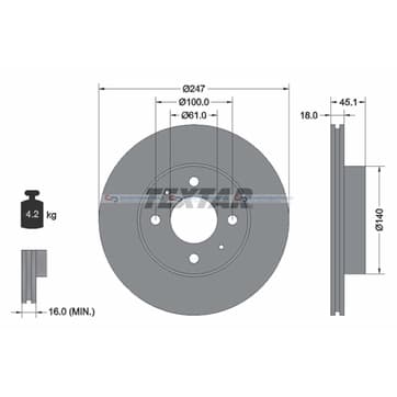 Bromsskiva AußenØ-247mm från Autofrance
