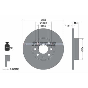 Bromsskiva AußenØ-256mm från Autofrance