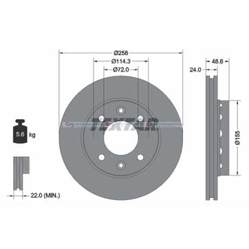 Bromsskiva AußenØ-258mm från Autofrance