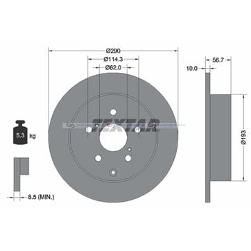 Bromsskiva AußenØ-290mm