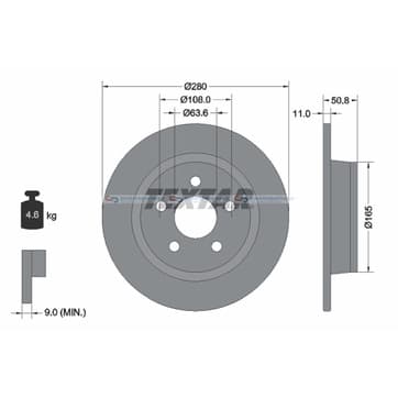 Bromsskiva AußenØ-280mm från Autofrance