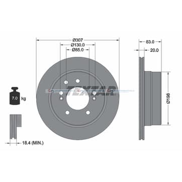 Bromsskiva AußenØ-307mm från Autofrance