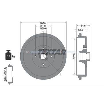 Bromstrumma 54 Ø-290mm från Autofrance