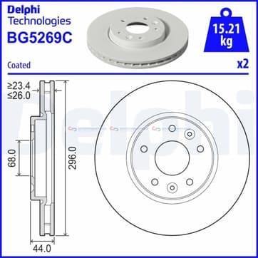 Bromsskiva - Renault Arkana 1.3TCE, Fram från Autofrance