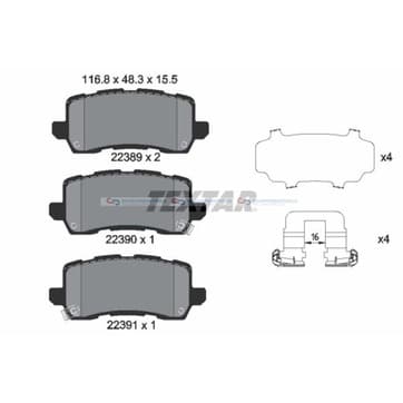 Bromsbeläggssats från Autofrance