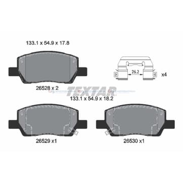 Bromsbeläggssats från Autofrance