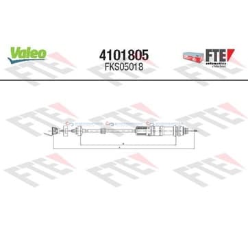 Vajer, kopplingsstyrning 882/640mm