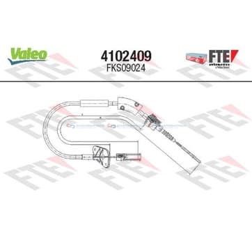 Vajer, kopplingsstyrning 1000/625mm från Autofrance