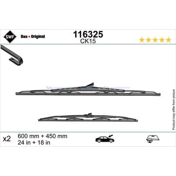 Torkarblad, Fram 600 450mm — Fram från Autofrance