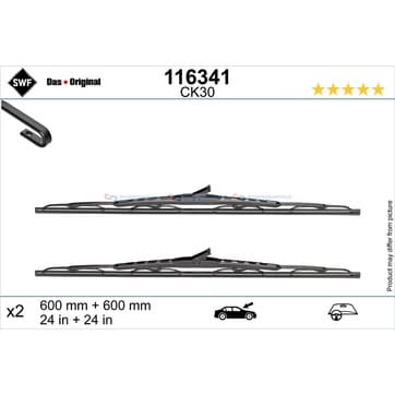 Torkarblad, Fram 600 600mm — Fram från Autofrance