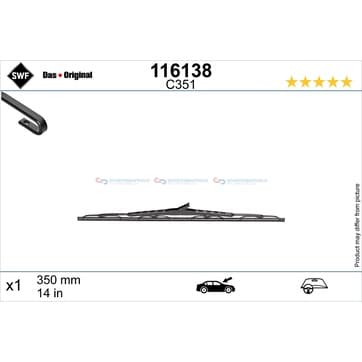 Torkarblad 350mm från Autofrance