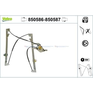 Fönsterhiss, Vänster fram — vänster fram från Autofrance