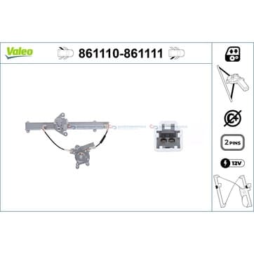 Fönsterhiss, Vänster bak — vänster bak från Autofrance