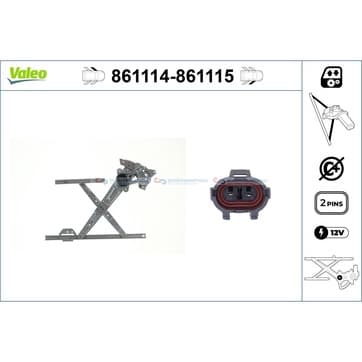 Fönsterhiss, Vänster fram — vänster fram från Autofrance