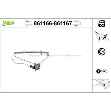 Fönsterhiss, Vänster bak — vänster bak från Autofrance