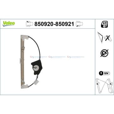 Fönsterhiss, Vänster bak — vänster bak