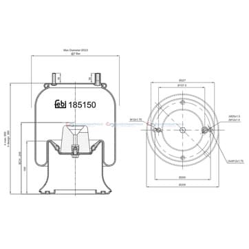 Bälg, luftfjädring