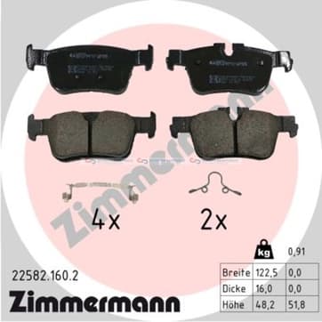 Bromsbeläggssats, Bakaxel — Bakaxel från Autofrance