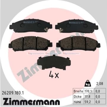 Bromsbeläggssats, Framaxel — Framaxel från Autofrance