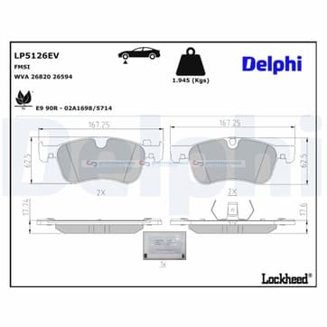 Bromsbeläggssats från Autofrance