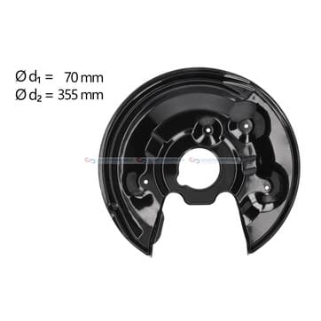 Stänkskydd, bromsskiva, Bakaxel höger — Bakaxel höger från Autofrance