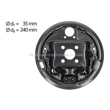 Skyddsplåt, bromstrumma, Bakaxel höger