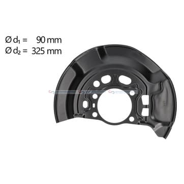 Stänkskydd, bromsskiva, Framaxel vänster — Framaxel vänster från Autofrance