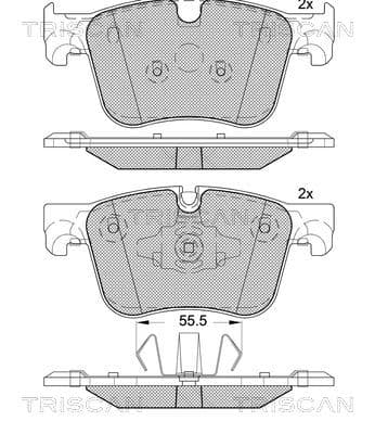 Bromsklossar fram — Framaxel från TRISCAN
