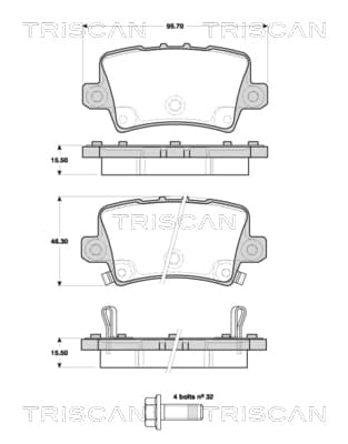 Bromsklossar bak — Bakaxel från TRISCAN