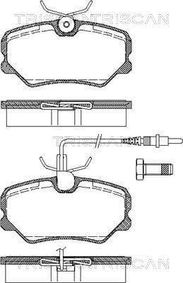 Bromsklossar fram — Framaxel från TRISCAN