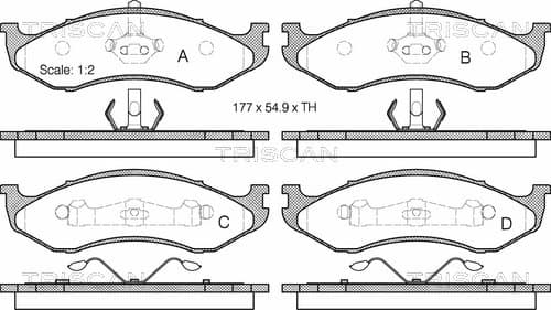 BROMSKLOSSAR FRAM — Framaxel från TRISCAN