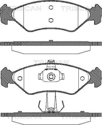 Bromsklossar fram från TRISCAN