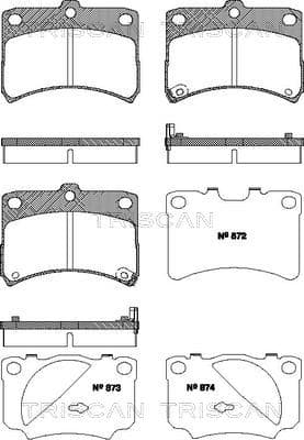 Bromsklossar fram — Framaxel från TRISCAN