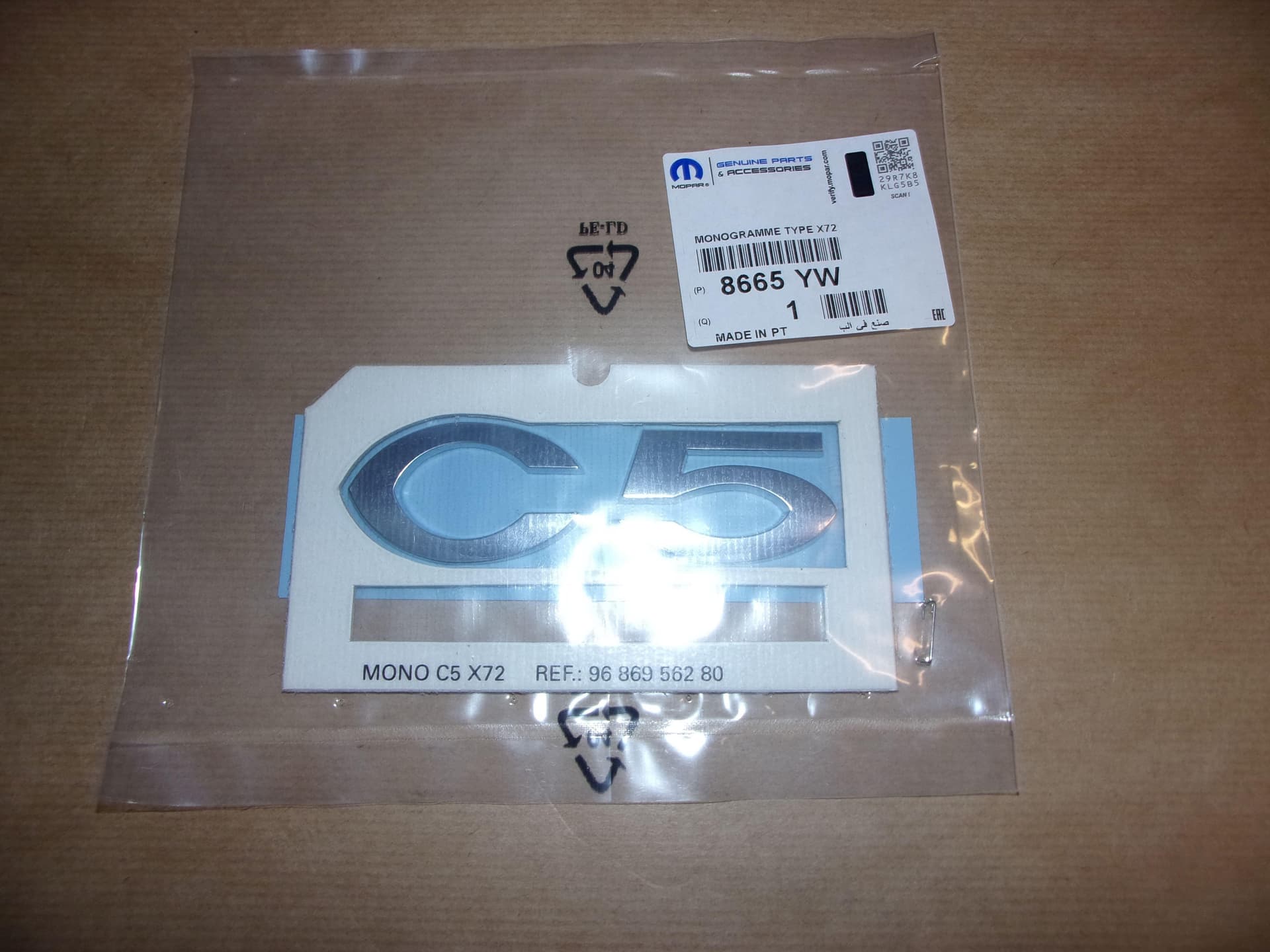 Emblem - Citroën C5 III, Bak från Autofrance