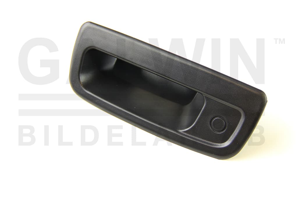 Bakluckehandtag, svart med struktur, utan hål för låscylinder