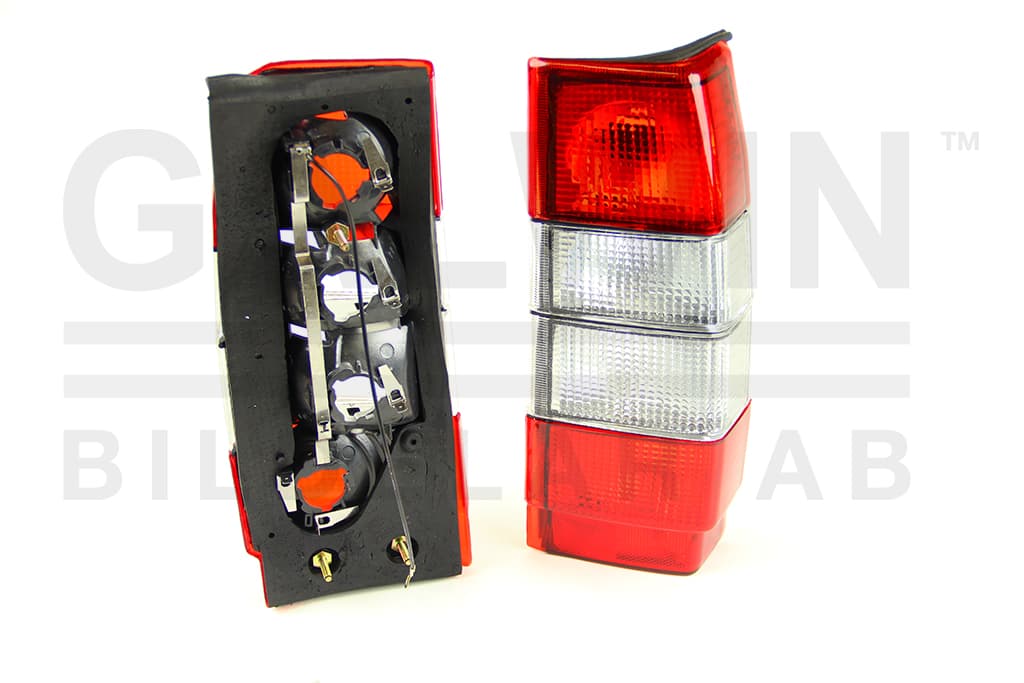 Baklykta hö u/lamphållare röd/vit — Höger från Galwin