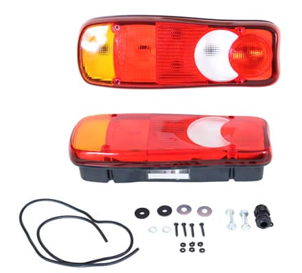 Baklykta vä flakbil, med skyltbelysning, utan kontaktstycke — Vänster från Galwin