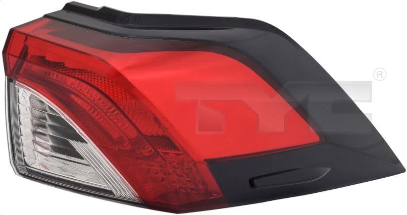 Baklykta yttre hö, LED, med lamphållare, utan LED enhet