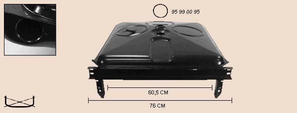 Bensin/dieseltank dubbel hjul