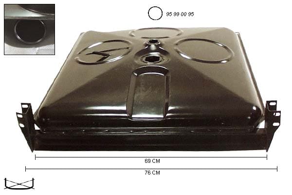 Bensin/dieseltank enkel hjul