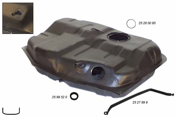Bensintank inj. -5/89 Sedan/kombi.