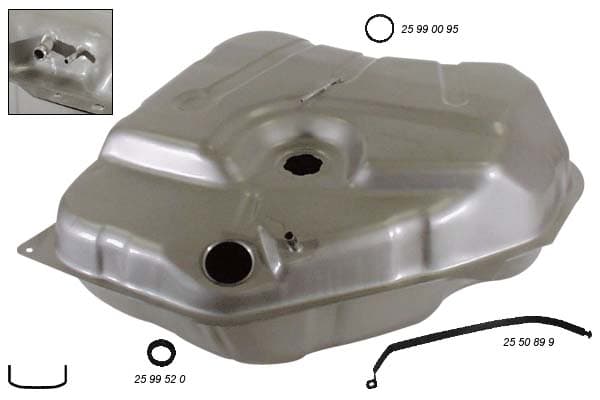 Bensintank sedan/kombi injektion -5/1989