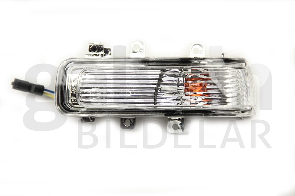 Sidoblinkers vä, i spegel, med lamphållare från Galwin