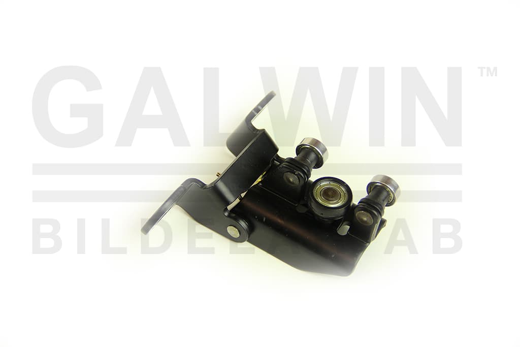 Glidrulle skjutdörr, mittre, med gångjärn från Galwin